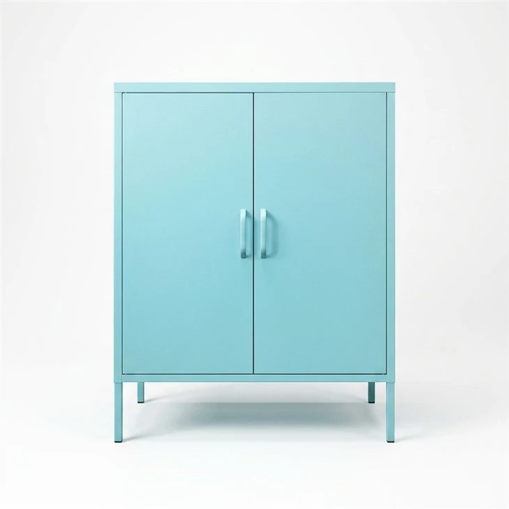 Armoire armoire courte bleue